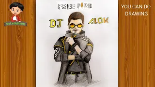 dj alok drawing step by step free fire drawing by amit