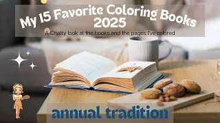 My favorite coloring books 2025 and finished pages within Annual tradition