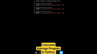 Calculate Average Program in Python