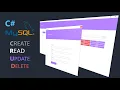 MySQL database WinForms CRUD Demo CREATE READ SELECT UPDATE DELETE C