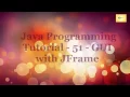 Java Programming Tutorial 51 GUI with JFrame