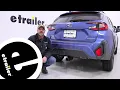 Installing the etrailer Trailer Hitch Receiver on a 2025 Subaru Crosstrek