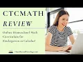 CTCMath online homeschool math curriculum REVIEW
