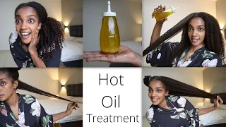 افضل علاج زيت ساخن ممكن تعمليه لشعرك الشعر الافريقي Hot Oil Treatment 