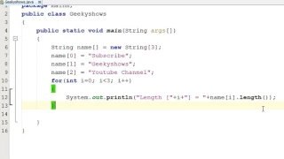 245 How to find String one D Array Length in Java Programming Hindi