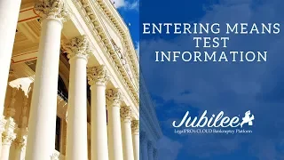 Entering Means Test Information Jubilee by LegalPRO Systems Inc