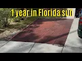 1 year update Rubberific rubber pavers from Lowe s to make custom parking spot on dirt