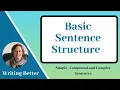 Basic English sentence structure Simple Compound Complex