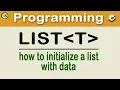 How to initialize a List of Objects with data in C