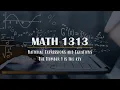MATH 1313 Module 1 Rational Expressions and Equations