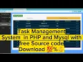 Task Management System in PHP and Mysql with free Source code Download