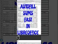 Autofil sums and totals fast in Libreoffice