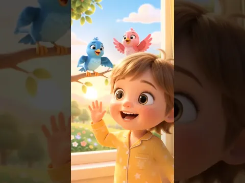 baby good morning 🌞 cartoon #baby #cartoon #mirrhyems