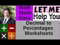 Decimals to Percentages Worksheets
