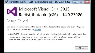 FIX Error 0x80070666 when Installing Microsoft Visual C in Windows 7