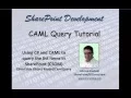 Using SharePoint client side object model CSOM to execute CAML query C CamlQuery