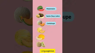 Types Of Melon In English Learnenglish Vocabulary English 