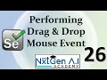 Selenium Tutorials for Beginners 26 How to perform Drag and Drop Mouse Event