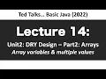 CSCI1583 - Lecture 14 Array Variables Multiple Values