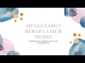Membuat Program Mengetahui Berapa Umur Murid