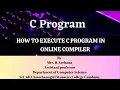 How To Run C Program In Online Compiler