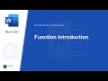 - VBA Function Introduction in Microsoft Word