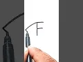 F How to draw a fish from F letter easy drawing