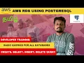 AWS RDS using Postgresql Basic SQL queries Week 5 Developing Future Developers Tamil