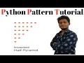 Draw Inverted Half Pyramid Pattern in Python python for beginners