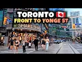 Toronto Front Street to Yonge Street Downtown Walking Tour City Life Canada 4k