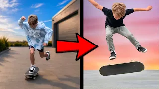 1 Year of PURE Skateboarding PROGRESSION!