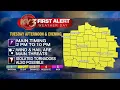 FIRST ALERT WEATHER Warm Monday before a First Alert Day for Tuesday