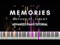 NATIIVE - Memories ft. FINLAY (Advanced Piano Tutorial  + Sheets \u0026 MIDI)