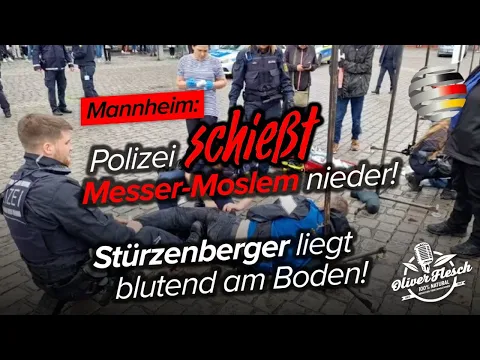 Download MP3 Mannheim: Islam-Kritiker Stürzenberger liegt blutend am Boden, Polizei schießt Messer-Moslem nieder!