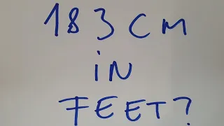 183 cm in feet