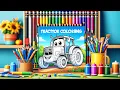 Tractor Coloring Page Farmyard Adventures with The Coloring Crews