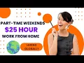25 Hour PART TIME WEEKEND Work From Home Job Hiring GLOBALLY Help on How To Get Hired WATCH NOW