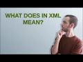 What does CDATA in XML mean