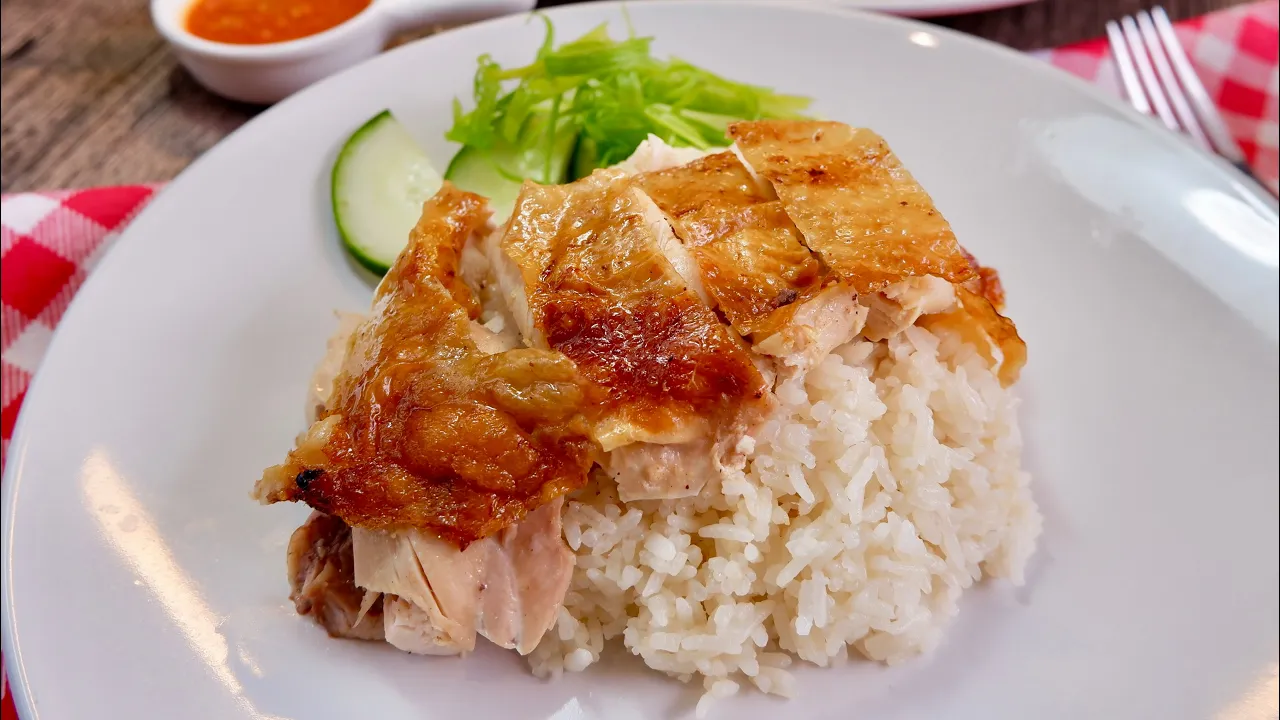 Zero Skills Required! Singapore Roasted Chicken Rice  Singapore Chinese Chicken Rice Recipe