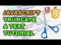 How to truncate a text in JavaScript