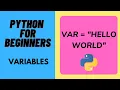 What are variables in python - Python course for beginners