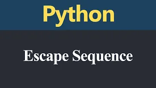 Escape Sequence in Python Hindi