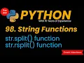 split function in Python rsplit function string function