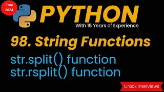 split function in Python rsplit function string function