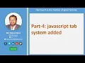 portfolio website tutorial part-4 javascript tab system added