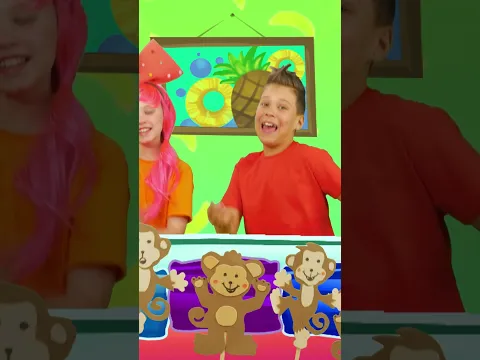 🐒🎵 Five Little Monkeys Jumping on the Bed | Fun Kids Song 🌈✨#babyshark #kidsmusic #nurseryrhymes
