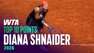 The BEST Diana Shnaider Shots from the 2026 WTA Season So Far