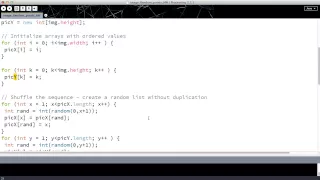 pixel array sort