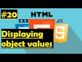 How to display Object values in JavaScript