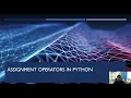 Part 9 - Assignment Operators In Python